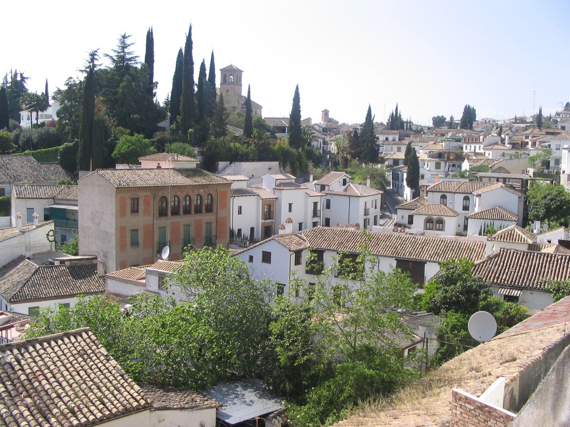 Albaicín neighborhood viewed from the Alhambra in Granada