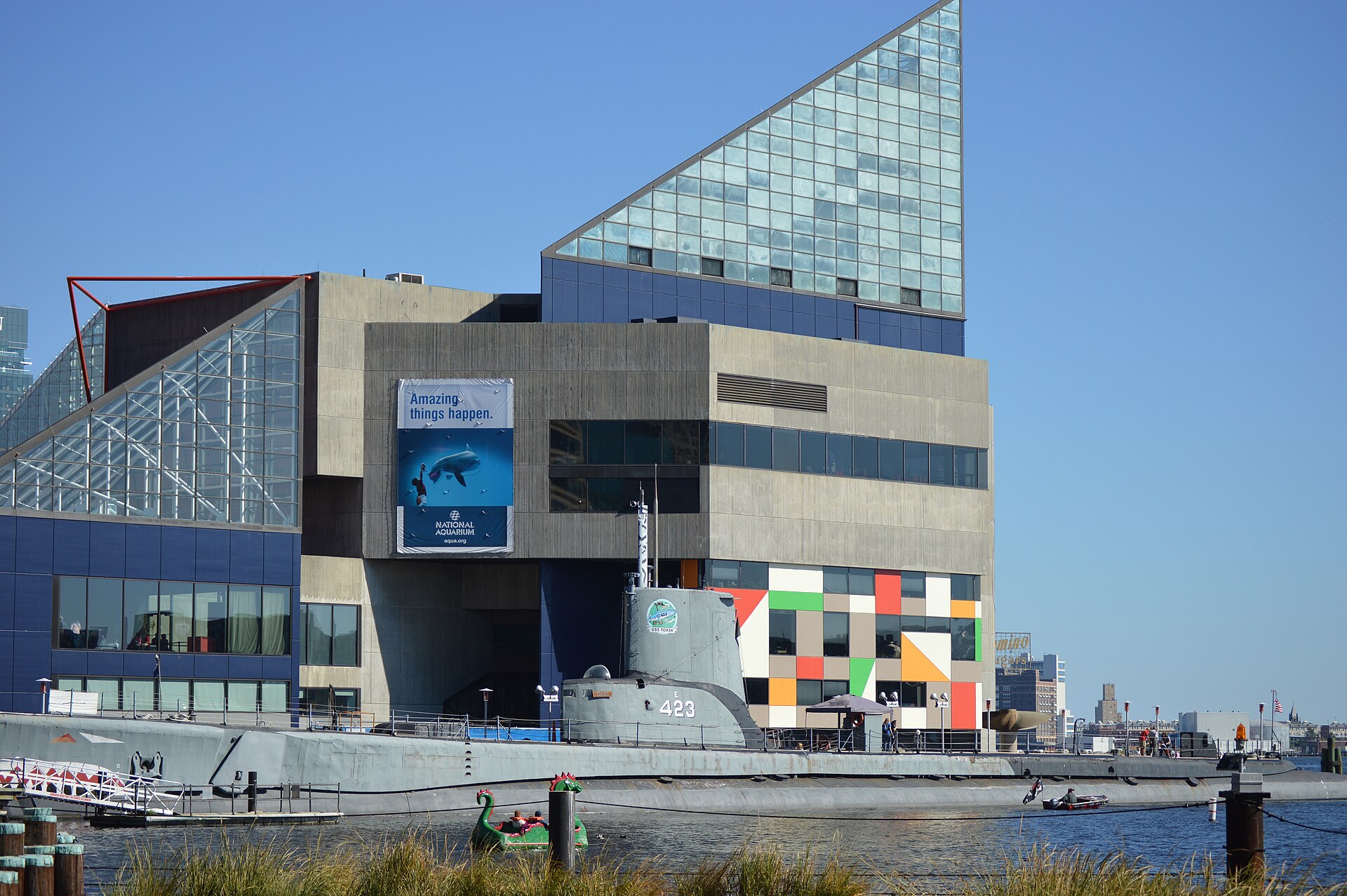 The National Aquarium on the Inner Harbor waterfront in Baltimore