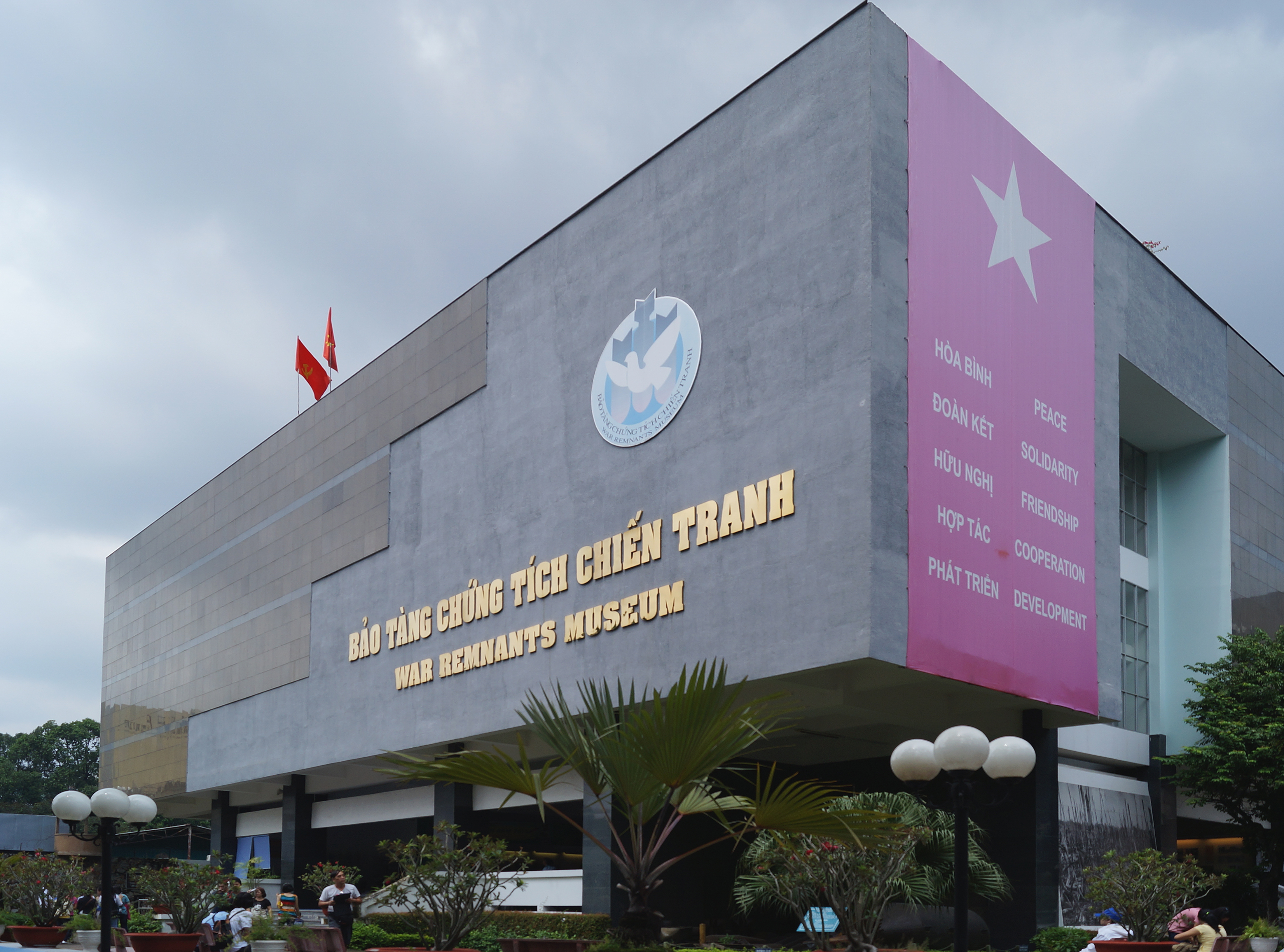 War Remnants Museum in Ho Chi Minh City with military aircraft displayed in the outdoor courtyard