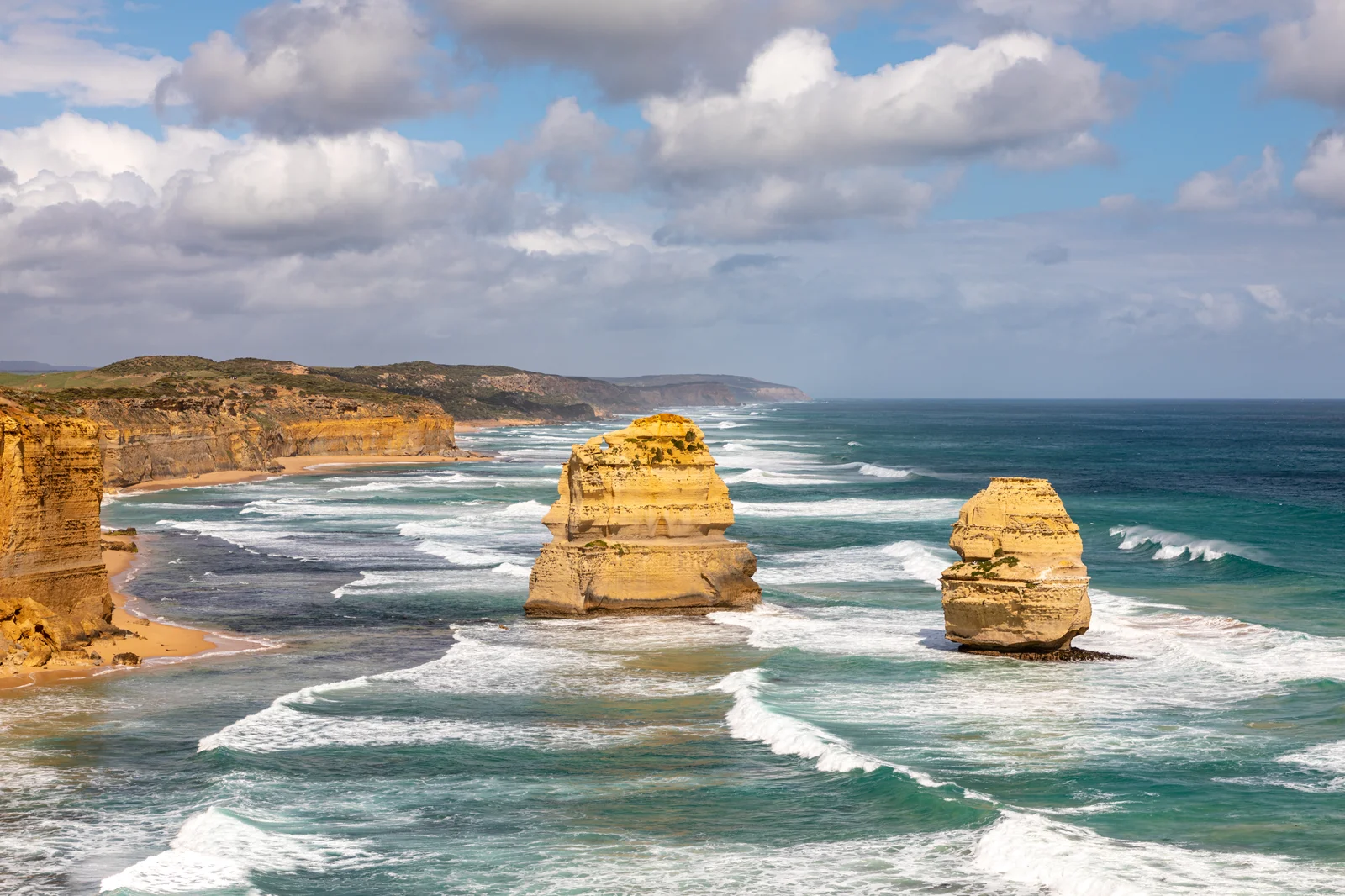 The Twelve Apostles limestone stacks on Victoria's coast