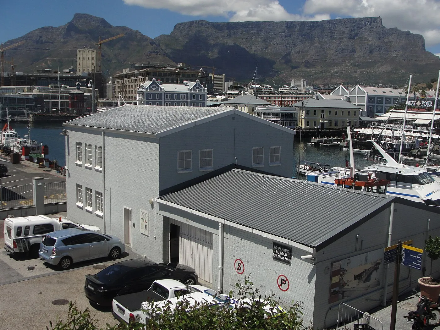 Robben Island embarkation building where visitors arrive to tour the historic prison