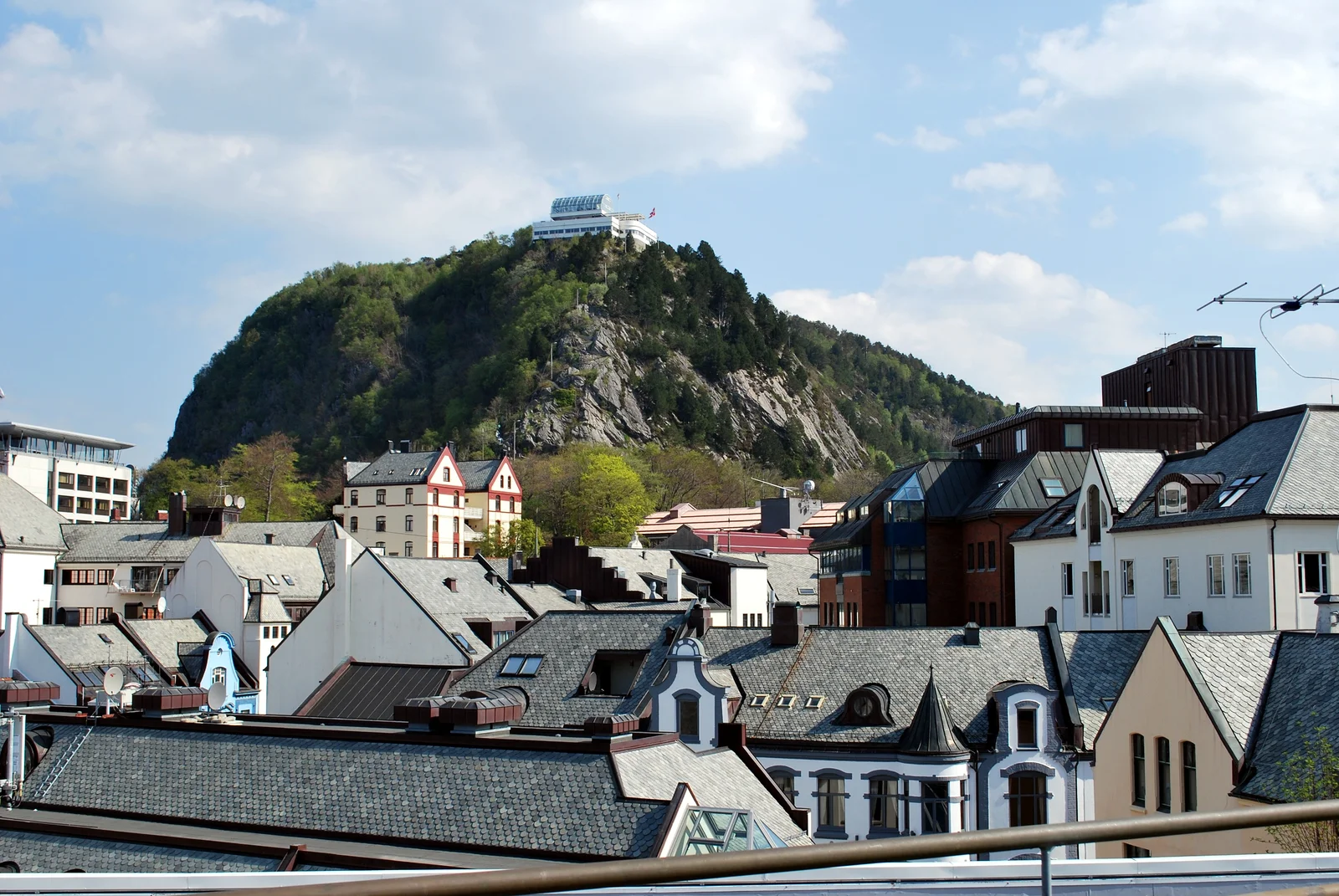 The Art Nouveau town of Ålesund and its islands seen from the Aksla viewpoint