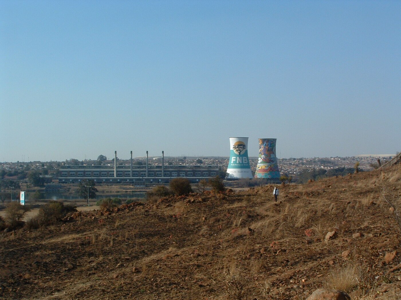 Orlando Towers in Soweto, painted with colourful murals