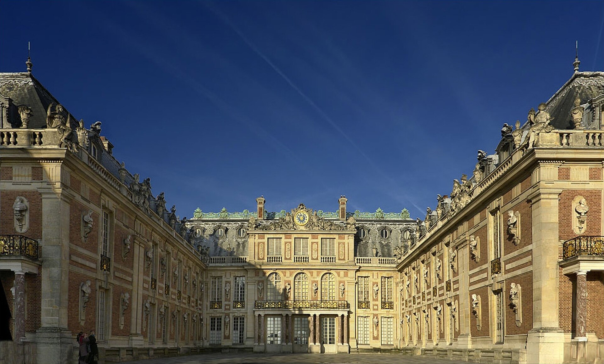 Palace of Versailles gardens and facade