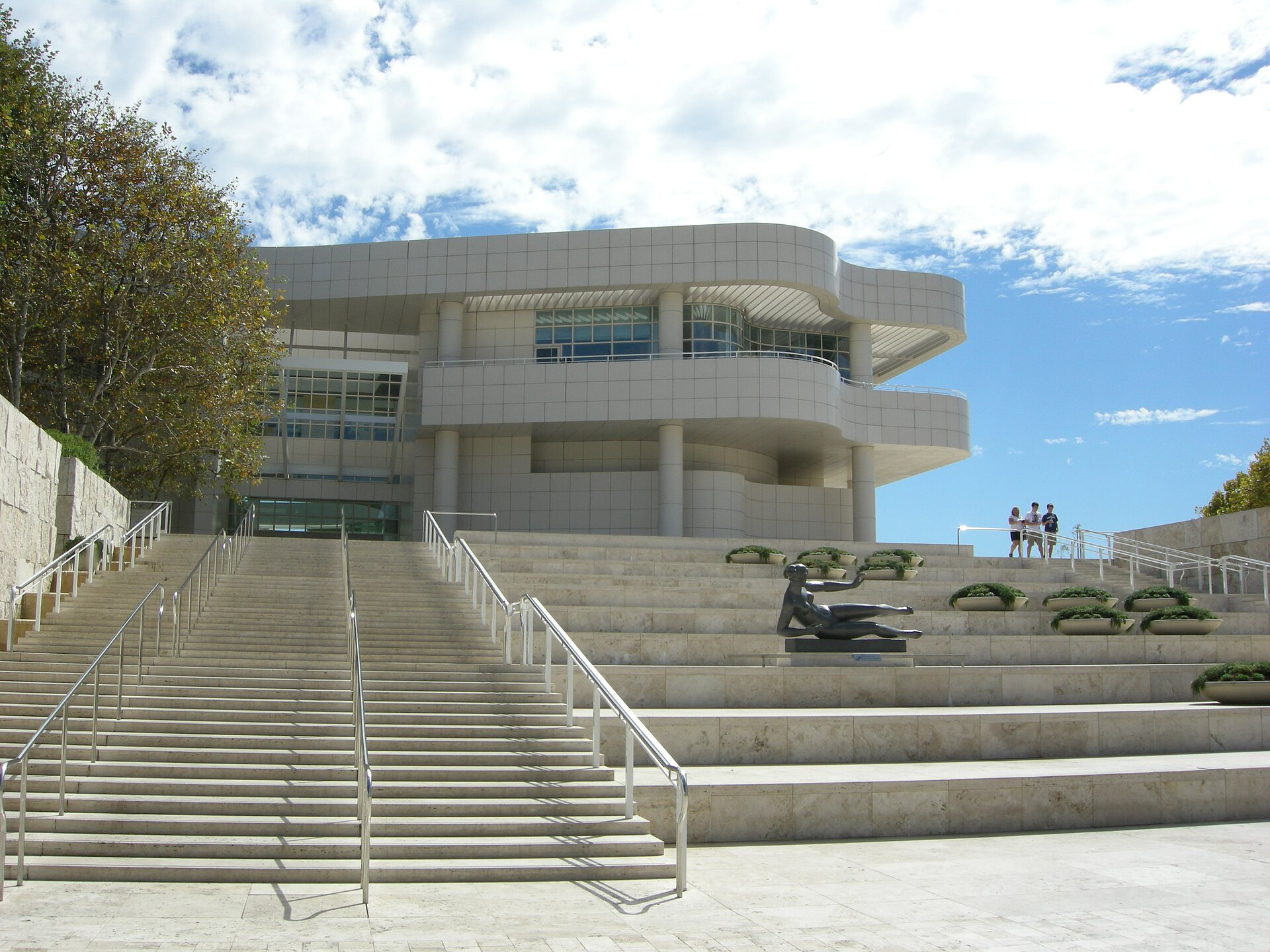 Entrance stairs of the Getty Center in Los Angeles