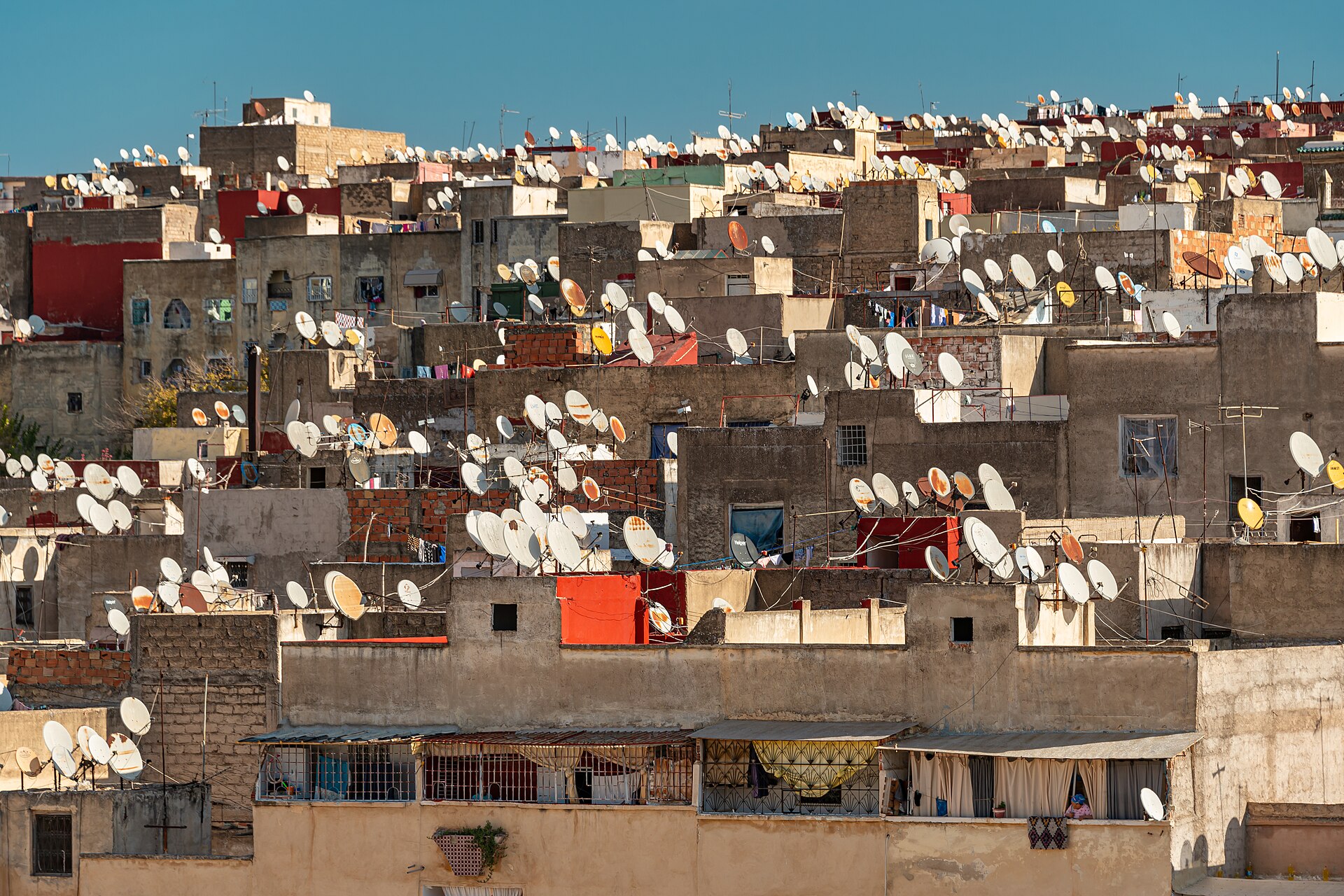Panoramic view of the Fez medina in Morocco