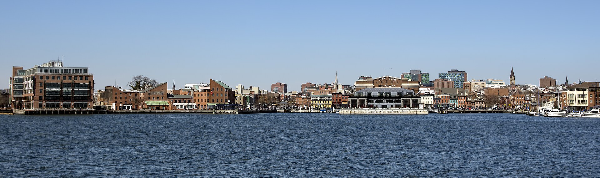 Panoramic view of the Fells Point waterfront in Baltimore
