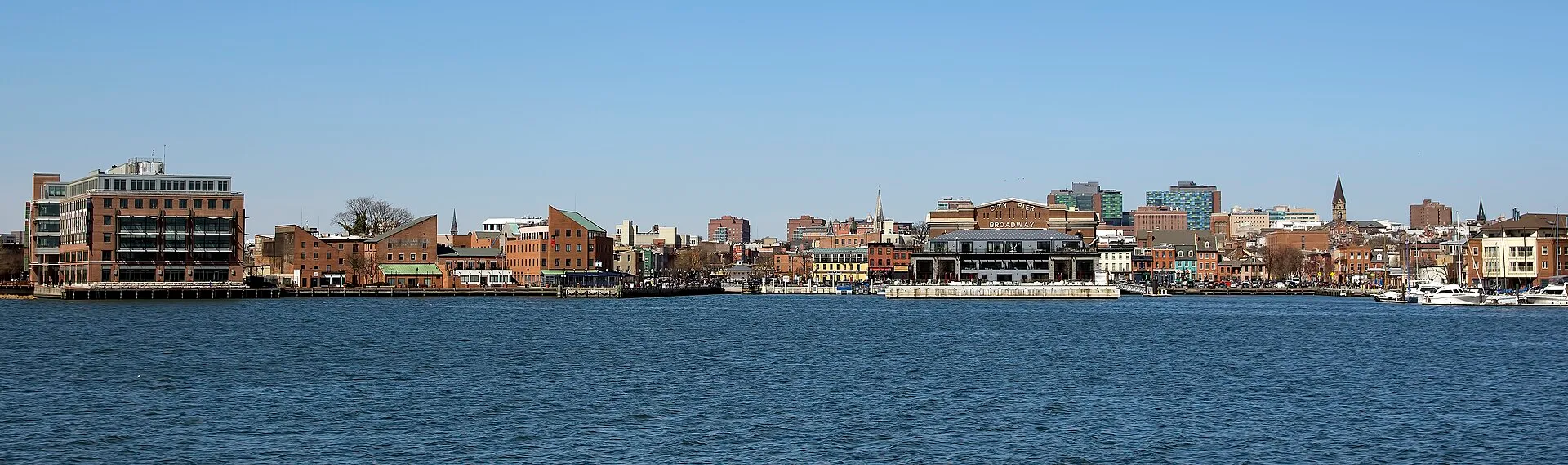 Panoramic view of the Fells Point waterfront in Baltimore