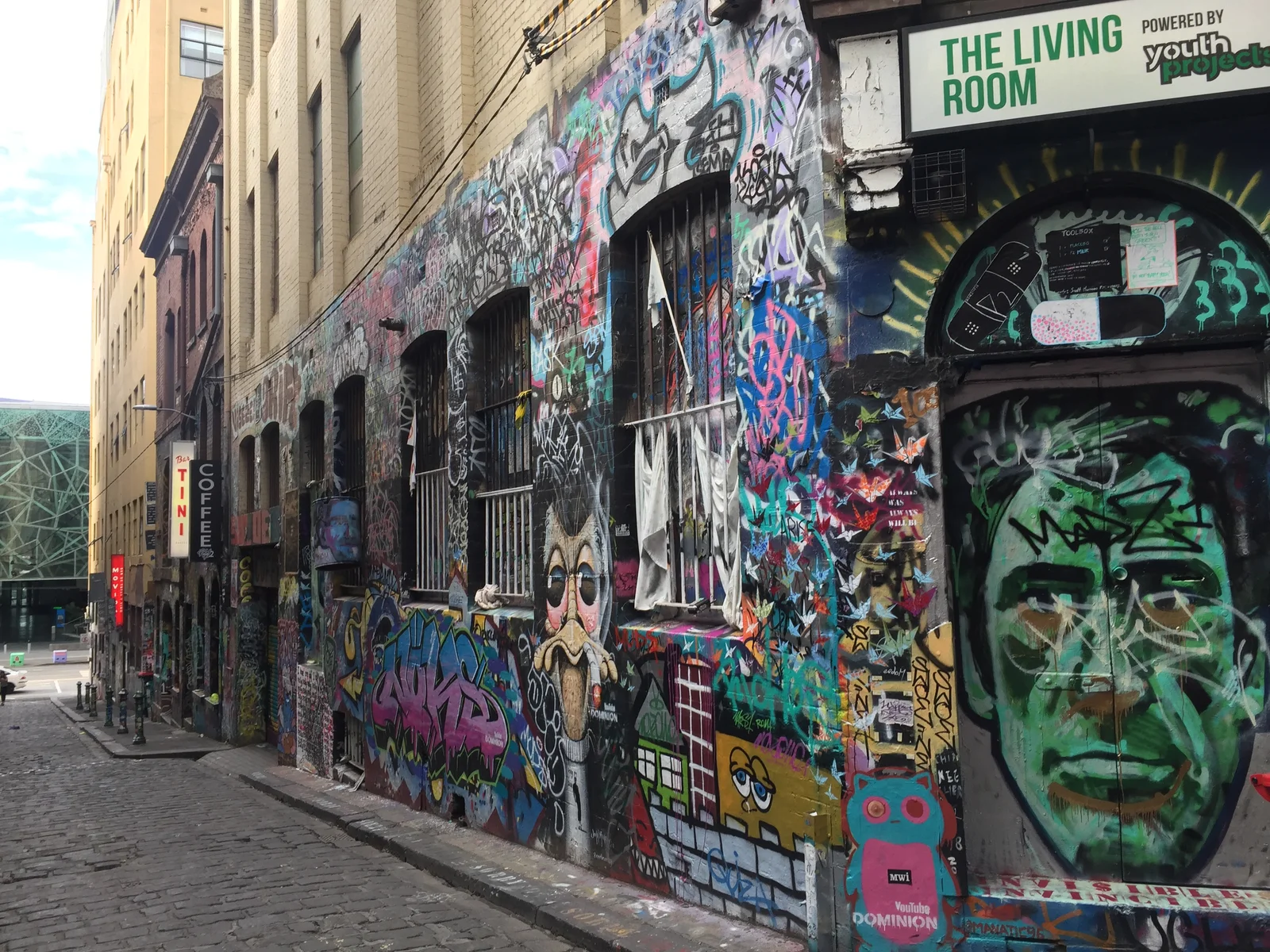 Street art covering the walls of Hosier Lane, Melbourne