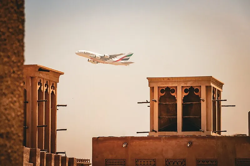 Traditional wind-tower architecture in the Al Fahidi Historical Neighbourhood, Dubai