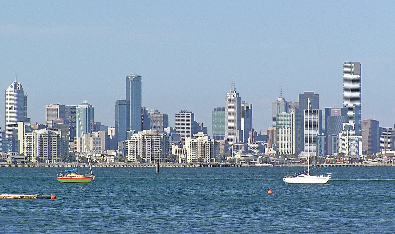 Melbourne city skyline across the Yarra River