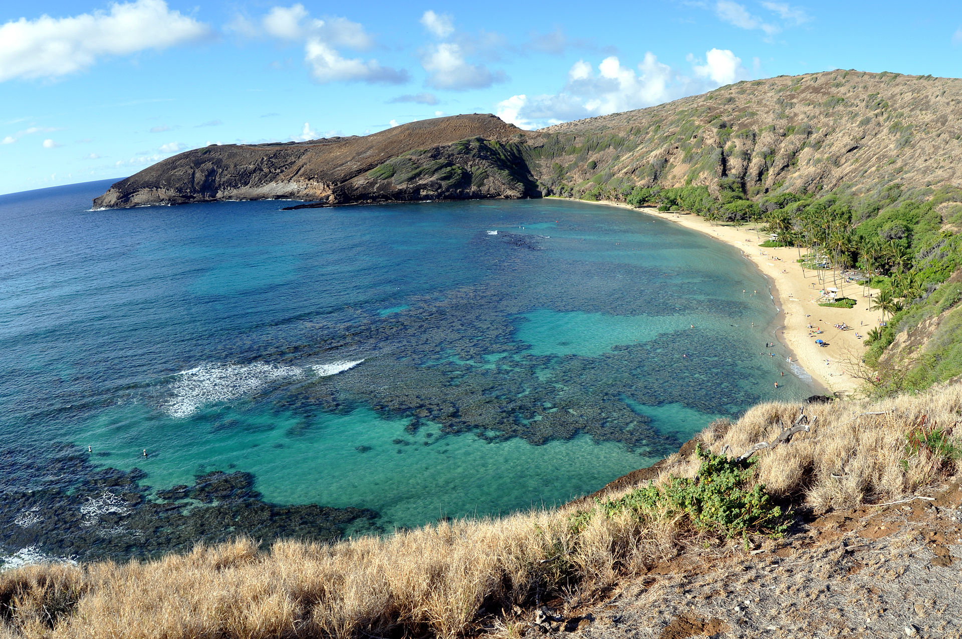 Hanauma Bay on the island of Oahu, Hawaii