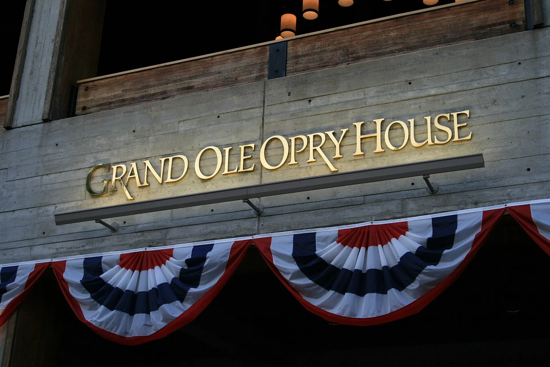 Grand Ole Opry House entrance sign in Nashville