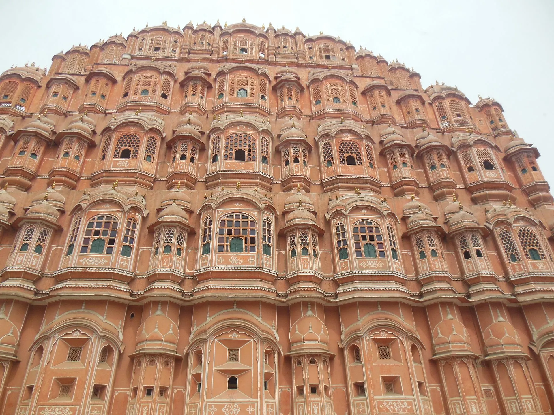 The honeycomb facade of Hawa Mahal, the Palace of Winds, in Jaipur