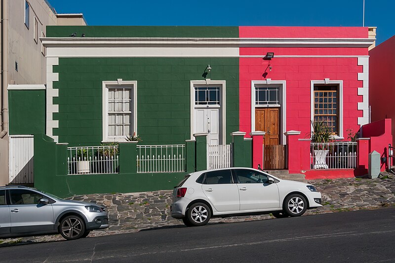 Colourful houses in the Bo-Kaap neighbourhood, Cape Town