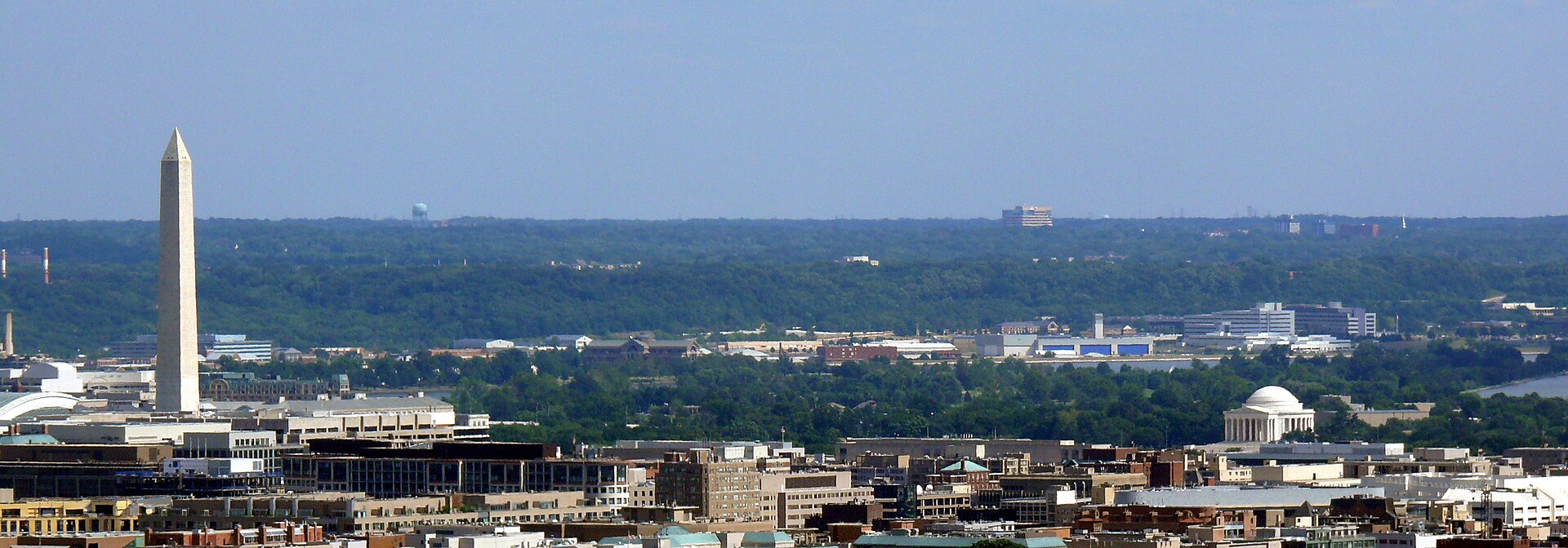 Skyline of Washington, D.C. with the Washington Monument and Jefferson Memorial