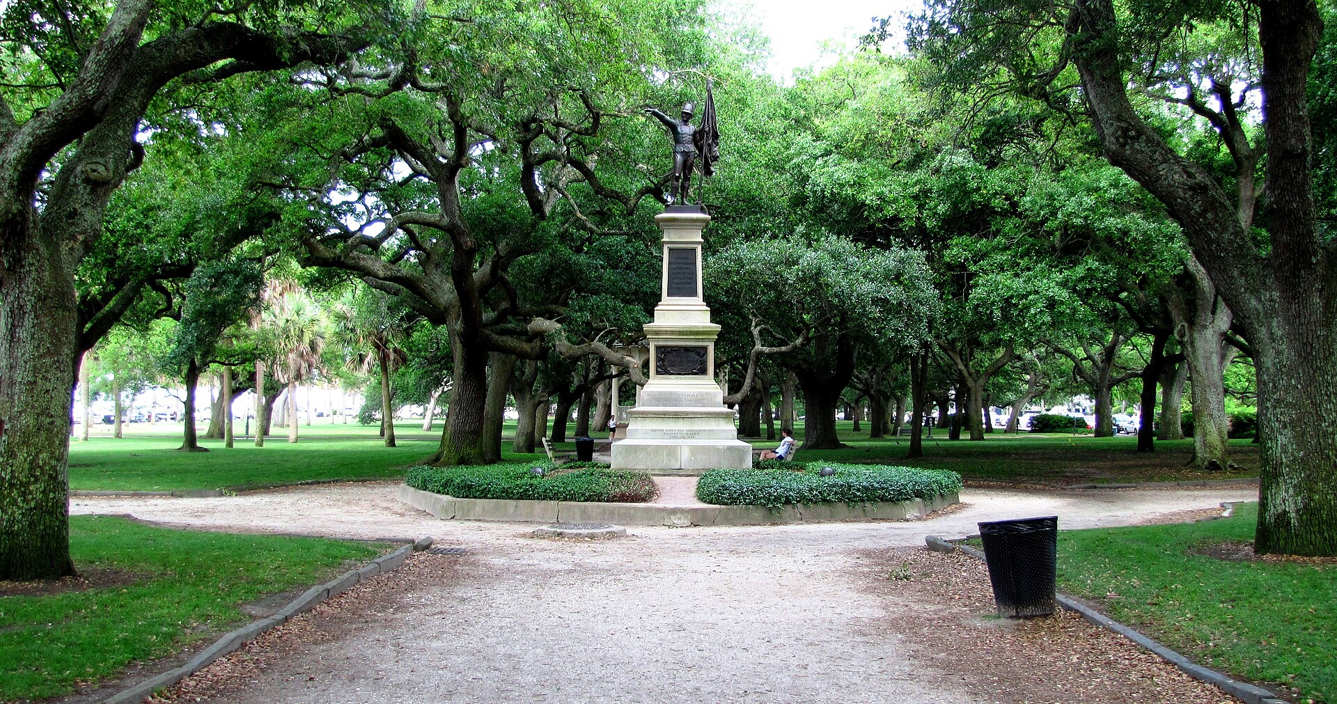 The Battery promenade and White Point Garden at the tip of the Charleston peninsula