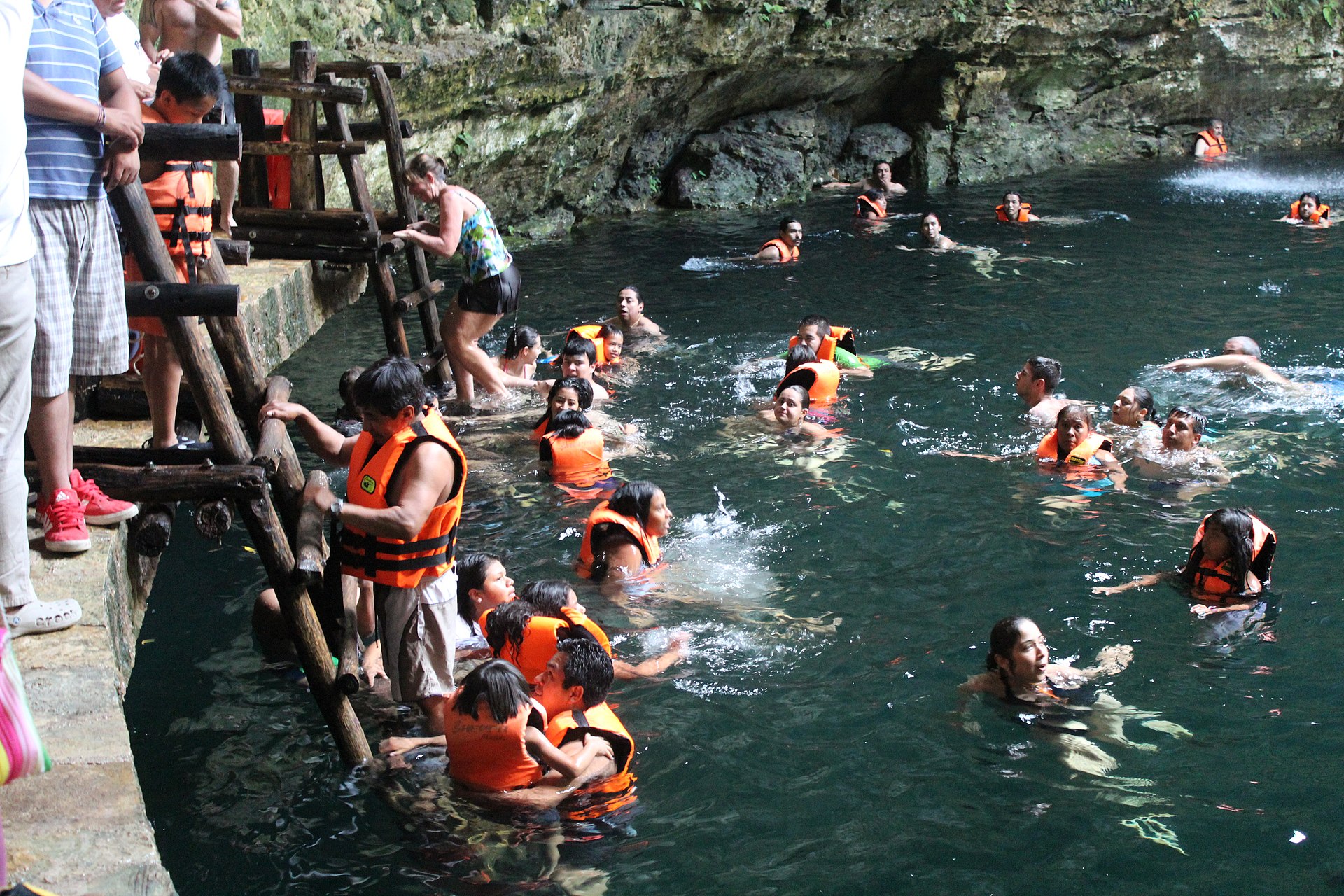 The lush, vine-draped Cenote Ik Kil near Chichén Itzá in the Yucatán Peninsula