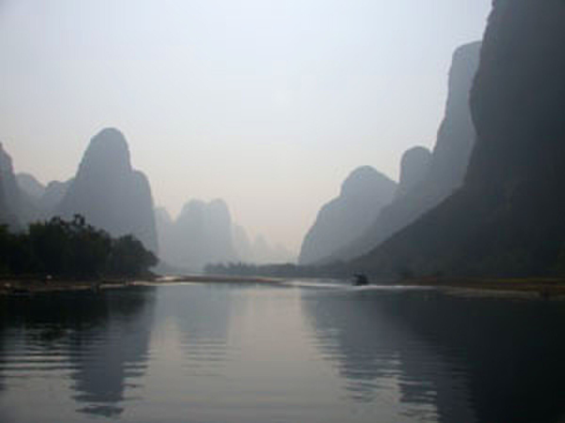 Karst mountains along the Li River near Guilin