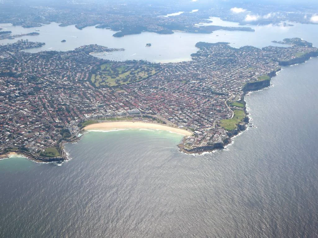 Aerial view of Bondi Beach in Sydney