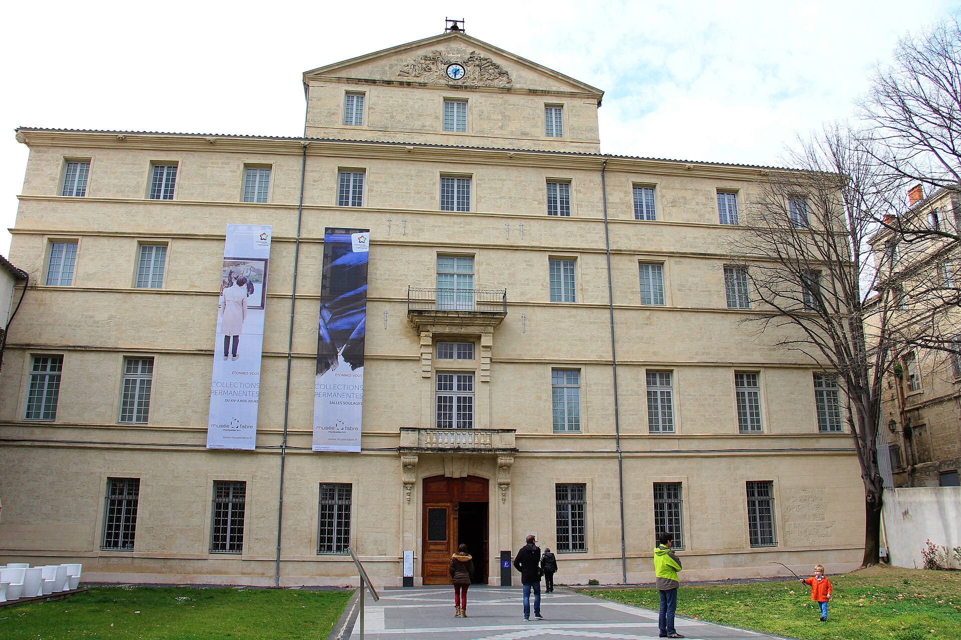 Facade of the Musée Fabre art museum in Montpellier