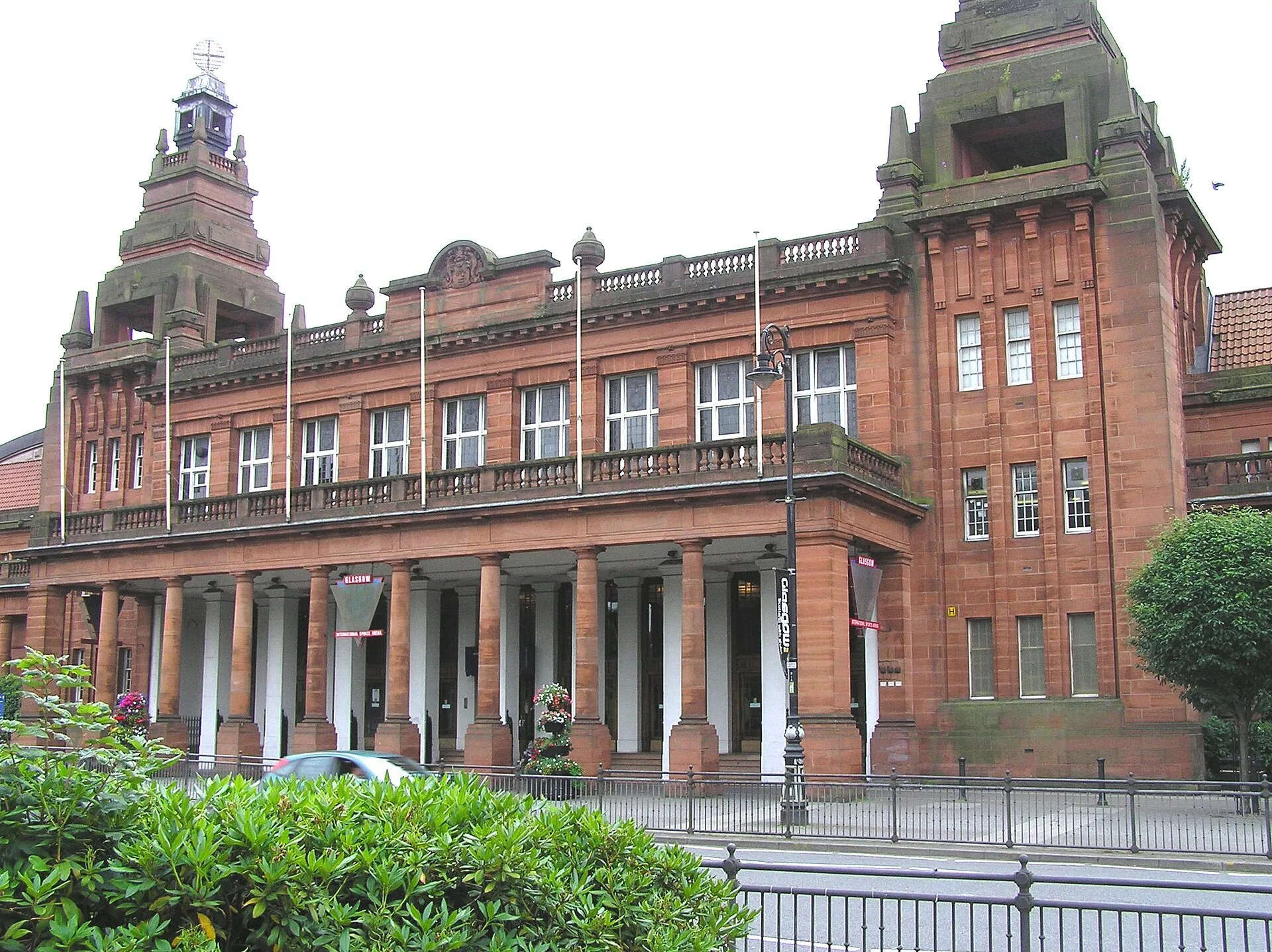 Kelvin Hall's classical facade on Argyle Street in Glasgow's West End