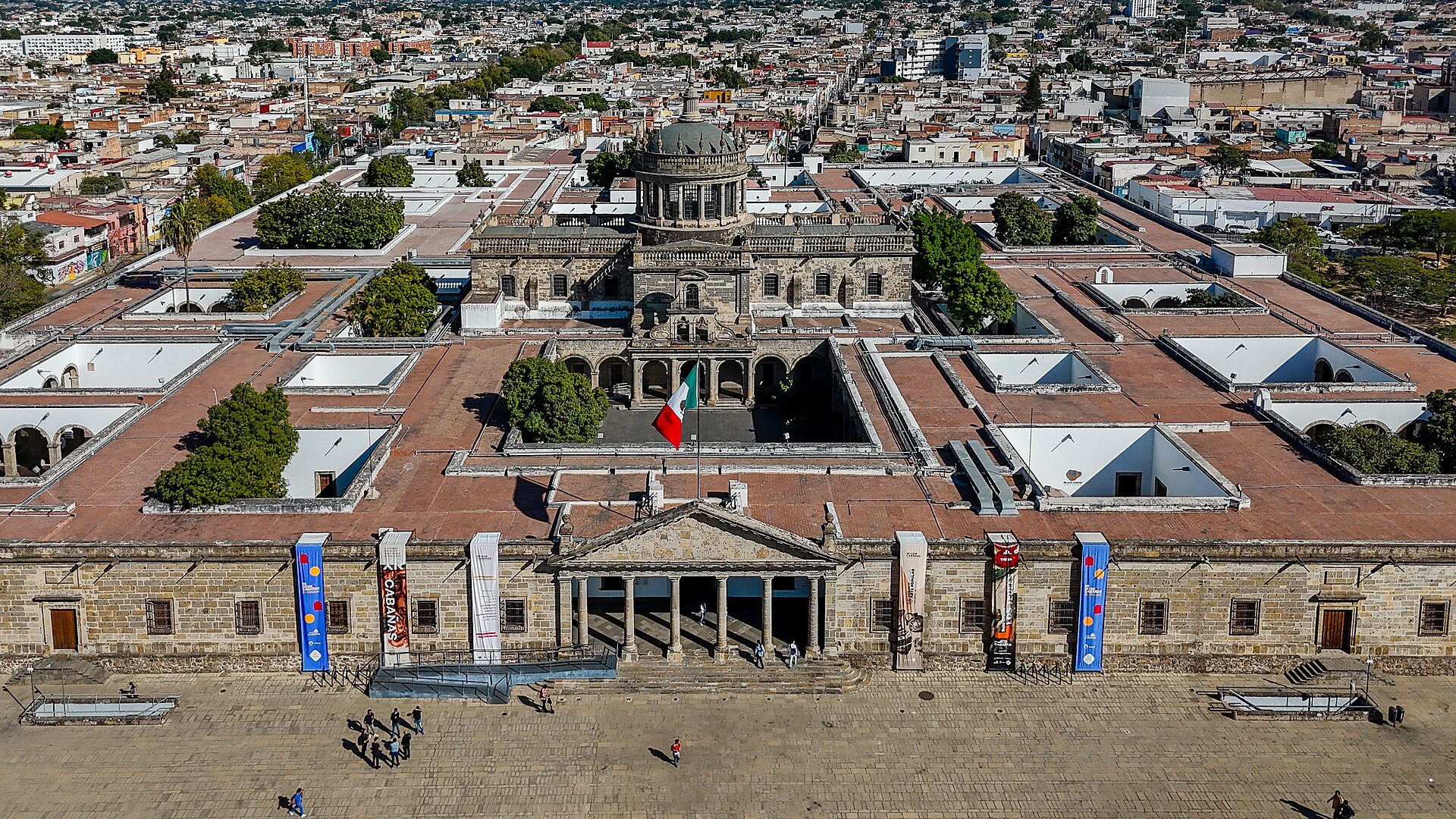 The neoclassical courtyard of Hospicio Cabañas, a UNESCO World Heritage Site in Guadalajara