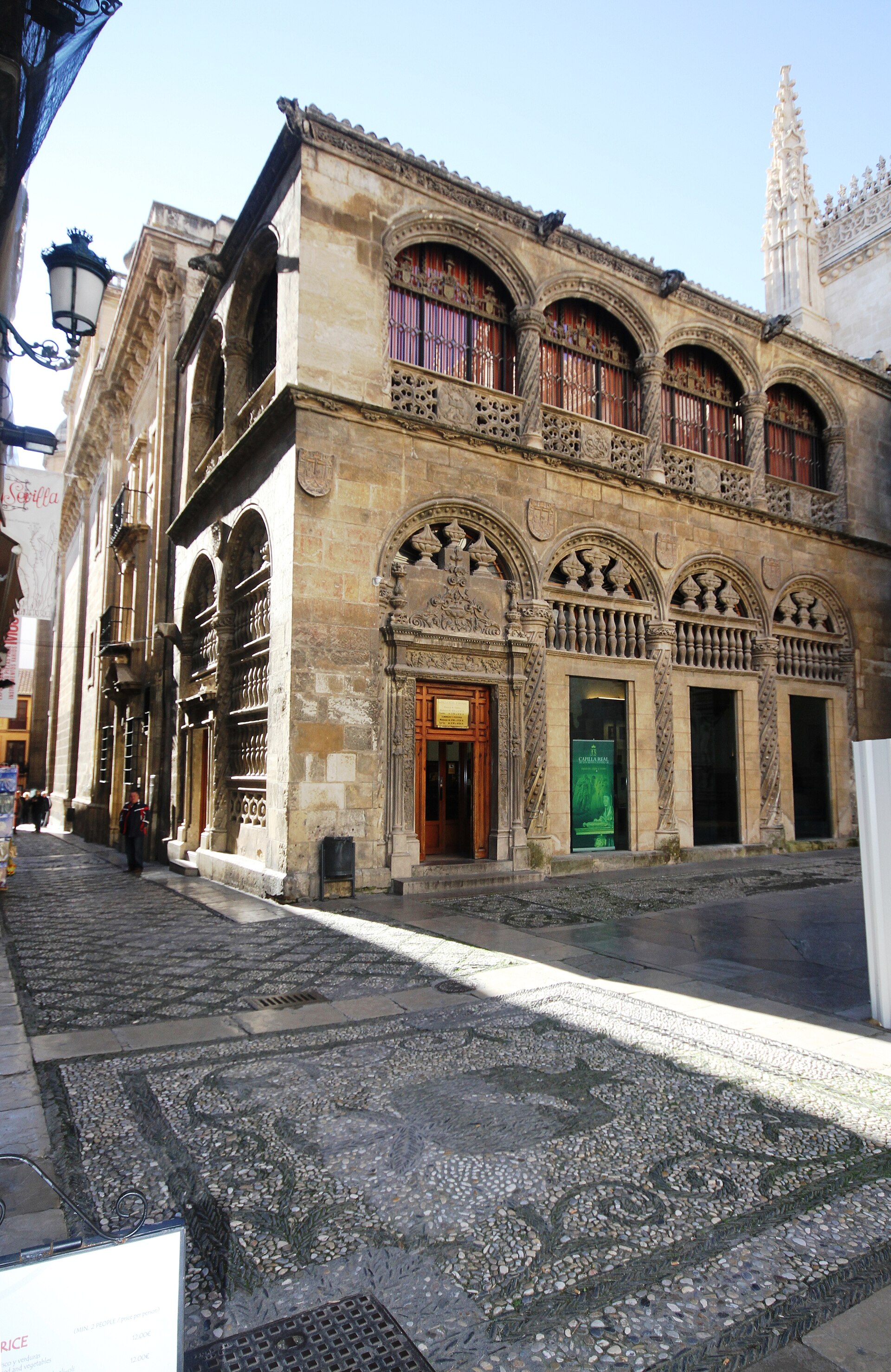 Ornate facade of the Royal Chapel of Granada