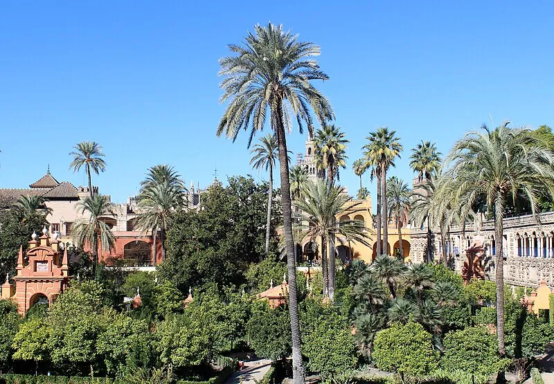 Jardín de las Damas garden inside the Real Alcázar de Sevilla
