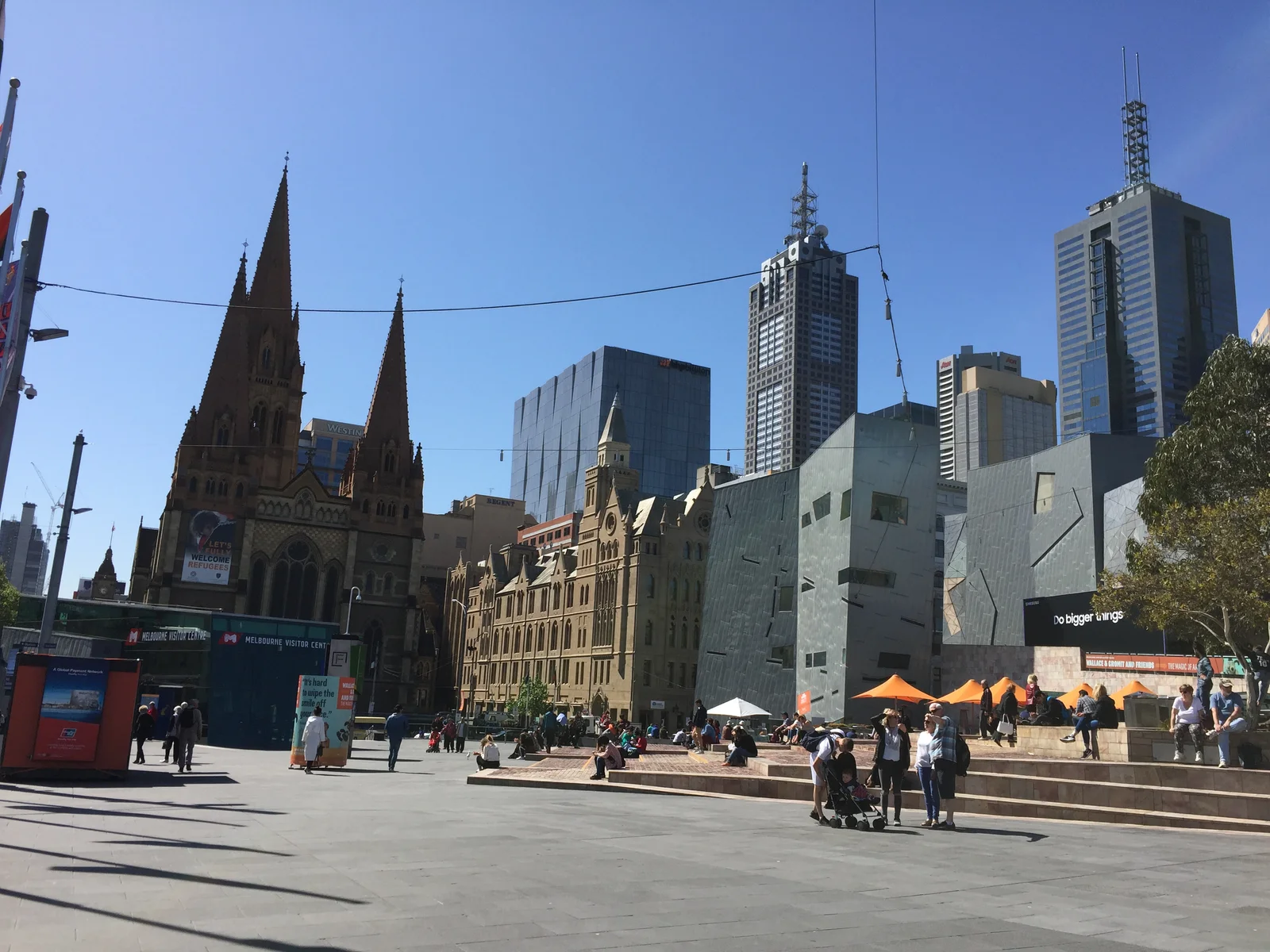 Main plaza of Federation Square in Melbourne