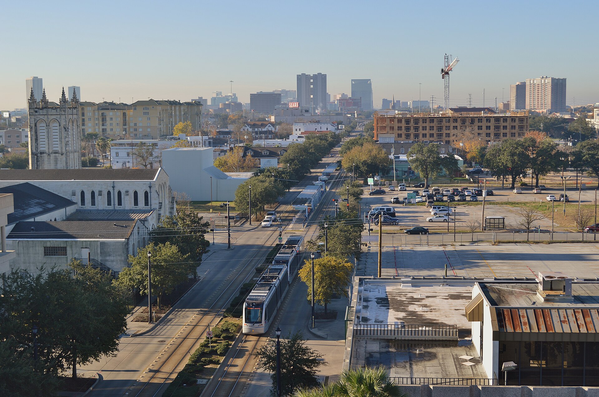 View from Midtown Houston toward the Museum District