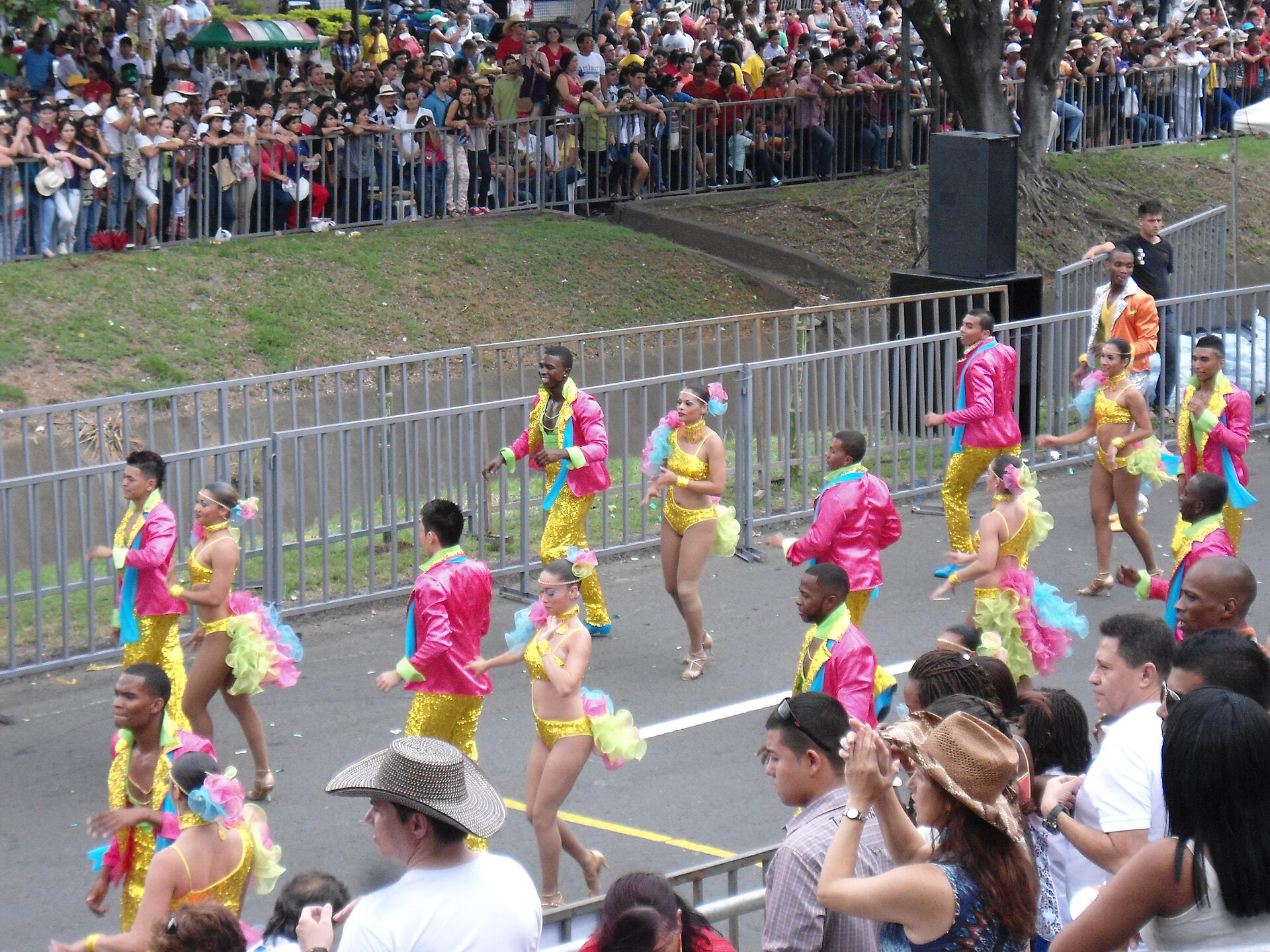 Salsodromo salsa dancing performance at the Feria de Cali, Colombia